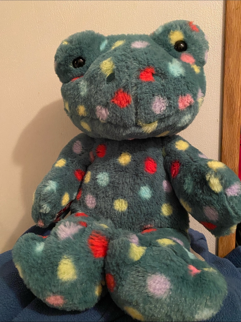 Build a Bear Jolly Jumps Christmas Frog Discontinued Retired Spotted Polka Dots